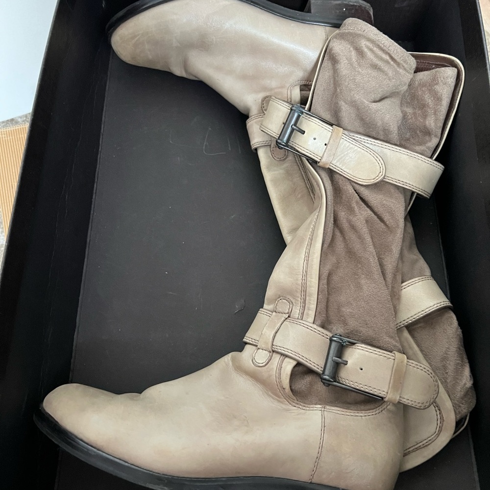 Cole haan suede and leather boot